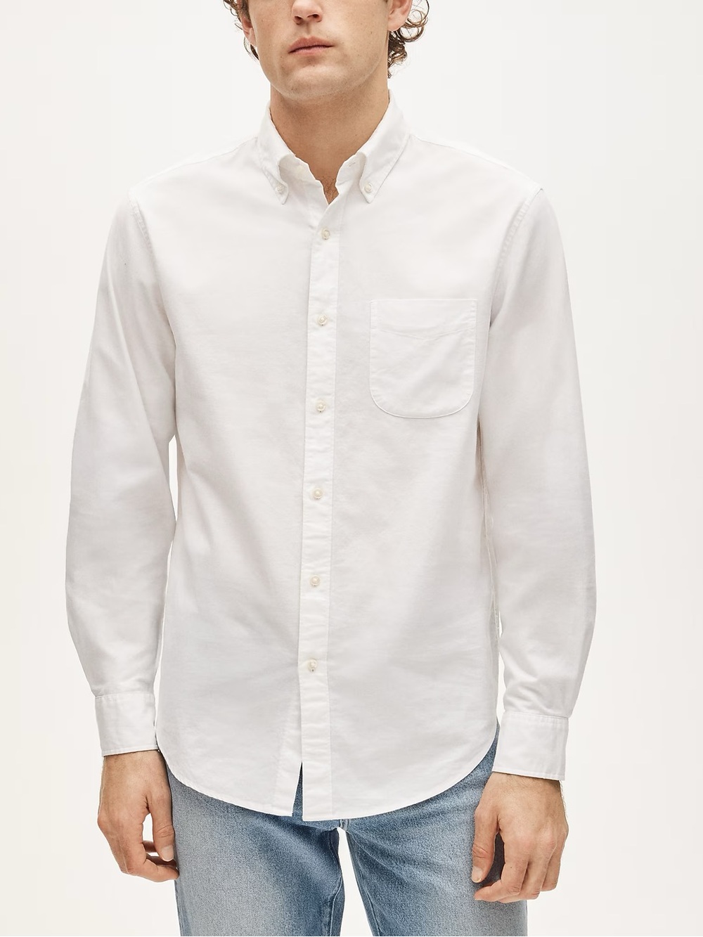 J. Crew Broken-in organic cotton oxford shirt in White Size M NWT $98 BT378 - Picture 5 of 10
